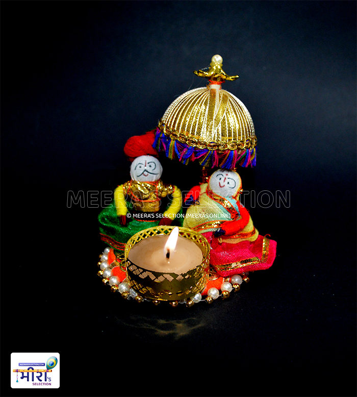 Rajasthani Dolls Chatra</br>Tealight Candle Holder